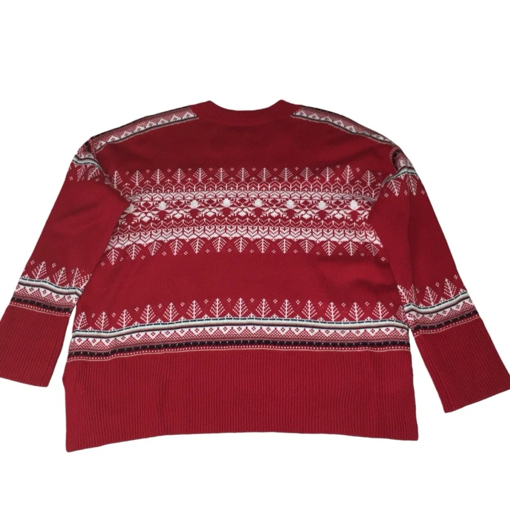 Tommy Hilfiger Red and White Patterned Sweater - Picture 8 of 14